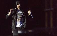US singer Eminem performs at the Orange Stage during Roskilde Festival 2018, in Roskilde, Denmark, on 4 July 2018. Picture: AFP

