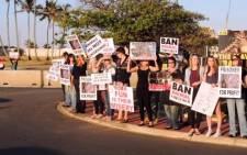 FILE: A protest against the Brian Boswell Circus held in Durban in June 2013. Picture: Facebook. 