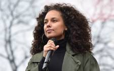 Alicia Keys speaks onstage at the rally at the Women's March on Washington on 21 January 2017 in Washington. Picture: AFP.
