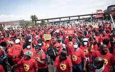 FILE: Thousands of Numsa members marched from Mary Fitzgerald Square in Newtown to the offices of the Metals and Engineering Industries Bargaining Council in Marshalltown on 5 October 2021. Picture: Xanderleigh Dookey Makhaza/Eyewitness News