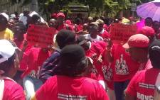 Nehawu members protest against the Department's of International Relations and Cooperation's ties with Israel on 28 November 2017. Picture: @chedetachment/Twitter