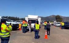 Officials pictured in Paarl, in the Western Cape, where the 2019 festive season safety campaign was launched on 5 December 2019. Picture:  Shamiela Fisher/EWN.