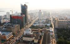 FILE: A general view shows buildings under construction in Maputo. Picture: AFP.