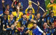 FILE: French players celebrate winning the 2018 Fifa World Cup at the Luzhniki Stadium in Moscow on 15 July 2018. Picture: AFP