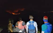 Image by Attie Janse van Vuuren of the Lourensford fire on the Stellenbosch side after it spread over Helderberg mountain.

