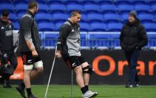 New Zealand's hooker Dane Coles walks on the pitch during a training session on the eve of the friendly rugby union international match between France and New Zealand All Blacks on 13 November 2017. Picture: AFP.