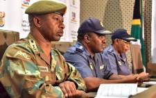 SANDF and SAPS members of the National Joint Operational and Intelligence Structure (NATJOINTS) held a briefing on 17 March 2023 to outline the measures in place for the EFF's national shutdown on 20 March 2023. Picture: GCIS
