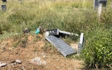 Broken tombstones at the Thomas Titus Nkobi Memorial Park in Germiston. Picture: Mia Lindeque/Eyewitness News