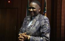 National Police Commissioner General Riah Phiyega in her Pretoria office. Picture: Taurai Maduna/EWN