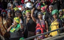 Supporters inside the Orlando Stadium for Winnie Madikizela-Mandela's funeral on 14 April 2018. Picture: Thomas Holder/EWN.