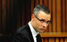 Oscar Pistorius at the High Court in Pretoria during his murder trial on 8 May 2014. Picture: Pool.