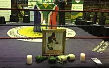 Baby Jake Matlala's memorial being setup at Nasrec Arena on 11 December 2013. Picture: Marc Lewis/EWN