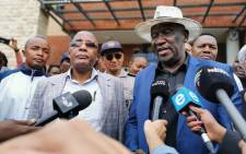 Home Affairs Minister Aaron Motsoaledi alongside Police Minister Bheki Cele in Diepsloot following a meeting with residents who have been protesting against crime and undocumented foreigners in their community. Picture: Dept Home Affairs/Twitter