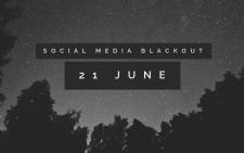Social media blackout. Picture: Twitter.