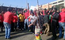 Satawu members during their strike near at OR Tambo International Airport on 26 August 2013. Picture: Govan Whittles/EWN