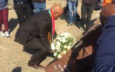 FILE: Ministers Jeff Rabede laying wreaths at the Hector Pieterson Memorial in Soweto. Picture: Masa Kekana/EWN.