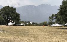 Firefighters have been deployed after a blaze broke out in the Franschhoek Mountains. Picture: Kevin Brandt/EWN.