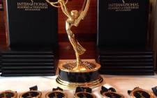 International Emmy Awards trophy and medals dispalyed in New York, October 2015. Picture: @iemmys.