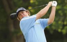 Jason Dufner watches his tee shot on the 12th hole during the second round of the Crowne Plaza Invitational at Colonial at the Colonial Country Club on May 25, 2012 . Picture: AFP
