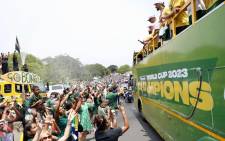 The streets of eThekwini were painted green and gold by rugby supporters during the Durban leg of the Webb Ellis trophy tour by the Springboks on 04 November 2023. Picture: Eyewitness News/Nhlanhla Mabaso