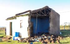 A house damaged by heavy rain and flooding during April 2022 in Nyandeni Local Municipality in the Eastern Cape. Picture: @GCIS_ECape/Twitter