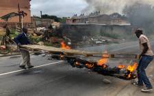 Alexandra residents took to the streets on 3 April 2019 demanding better service delivery in the township. Picture: Mia Lindeque/EWN