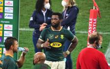 Springbok captain and flanker Siya Kolisi at the end of the second rugby union Test match between South Africa and the British and Irish Lions at The Cape Town Stadium in Cape Town on 31 July 2021. Picture: Rodger Bosch/AFP