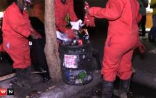Red Ants clean up the streets of Johannesburg following pikitup strike.Picture : Kgothatso Mogale/EWN