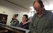 (From left to right) Tharina Human, Laetitia Nel and Pieter van Zyl appear in the Vanderbijlpark Magistrates Court on 19 September 2019. The three people are accused of masterminding the kidnapping of of a six-year-old girl outside of her school. Picture: Kgomotso Modise/EWN