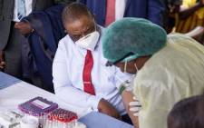 Zimbabwe’s Vice President Constantino Chiwenga received a Chinese vaccine against the coronavirus on 18 February 2021. Picture: Ministry of Health Zimbabwe.