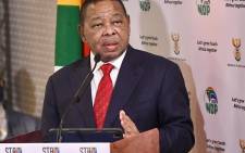 Higher Education, Science and Innovation Minister Dr Blade Nzimande on 9 June 2020 briefed the media in Pretoria on the state of readiness for the phased return of students at universities and TVET colleges in the country amid the COVID-19 pandemic. Picture: @GovernmentZA/Twitter