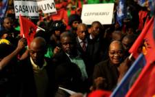 President Jacob Zuma arrives at Cosatu's 11th national congress at Gallagher Estate in Midrand on Monday, 17 September 2012. Picture: Werner Beukes/SAPA