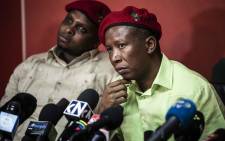 FILE: EFF leader Julius Malema and Floyd Shivambu. Picture: Abigail Javier/EWN