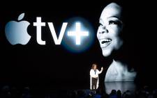 Oprah Winfrey speaks during an event launching Apple tv+ at Apple headquarters on 25 March 2019, in Cupertino, California. Picture: AFP