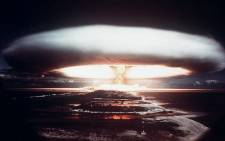 FILE: Picture taken in 1971, showing a nuclear explosion in Mururoa atoll in the Southern Pacific. Picture: AFP. 