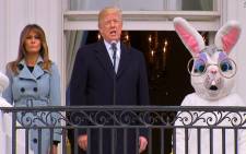 President Trump gives remarks at the annual White House Easter Egg Roll. Picture: CNN