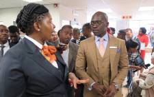 Minister Malusi Gigaba tours the newly renovated Edenvale Home Affairs offices. Photo: Louise McAuliffe