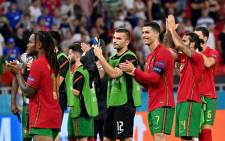 Portugal players applaud the crowd after their Euro 2020 match against France on 23 June 2021. Picture: @EURO2020/Twitter