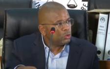 Former Passenger Rail Agency of South Africa (Prasa) CEO Lucky Montana at the state capture inquiry on 3 May 2021. Picture: SABC/YouTube