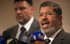 Muslim Brotherhood Egyptian presidential candidate Mohammed Morsy gives a press conference in Cairo on May 26, 2012. Picture: AFP