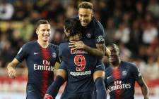 Paris Saint-Germain players celebrate a goal. Picture: @PSG_English/Twitter