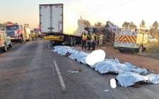15 people who died when a bus and a truck collided on the M17 road in Tshwane.