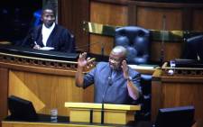 UDM leader Bantu Holomisa Parliament during the State of the Nation Debate on 17 February 2015. Picture: Thomas Holder/EWN.