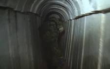 A screengrab of a tunnel in Gaza. Picture: CNN
