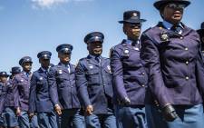 FILE: SAPS officers on parade. Picture: Abigail Javier/EWN