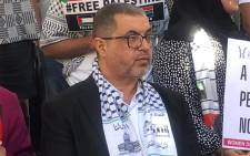Former Palestinian health minister, Dr Basem Naeem, addressed pro-Palestine supporters gathered at St George's Cathedral in Cape Town's CBD on 29 November 2023 during the International Day of Solidarity with the People of Palestine. Picture: Ntuthuzelo Nene/Eyewitness News