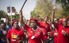Workers and students held demonstrations on the University of the Free State main campus in Blomfontein over various issues including insourcing of workers, wages and what they call a lack of inclusive tertiary education. Picture: Reinart Toerien/EWN.
