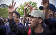 Students at Wits protest on campus after Min of Higher Education Blade Nzimande failed to deliver a free tertiary education policy. Picture: Thomas Holder/EWN