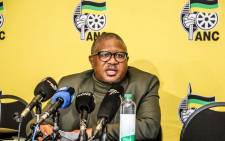 ANC secretary general Fikile Mbalula briefing the media on 21 April 2023 on the party's NEC meeting. Picture: Twitter/@MbalulaFikile