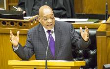 FILE: President Jacob Zuma answers questions in Parliament on the 11 March 2015. Picture: Thomas Holder/EWN.